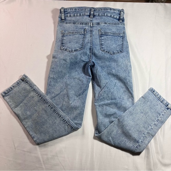 🧡2FOR$15 Urban Kids Distressed Denim Skinny Overalls - Picture 5 of 9